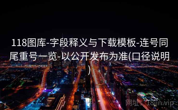 118图库-字段释义与下载模板-连号同尾重号一览-以公开发布为准(口径说明)  第2张